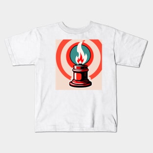 The constant flame lamp, retro vintage lighting object Kids T-Shirt